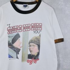 画像1: A Christmas Story クリスマスコメディ映画 リンガーTシャツ L (1)