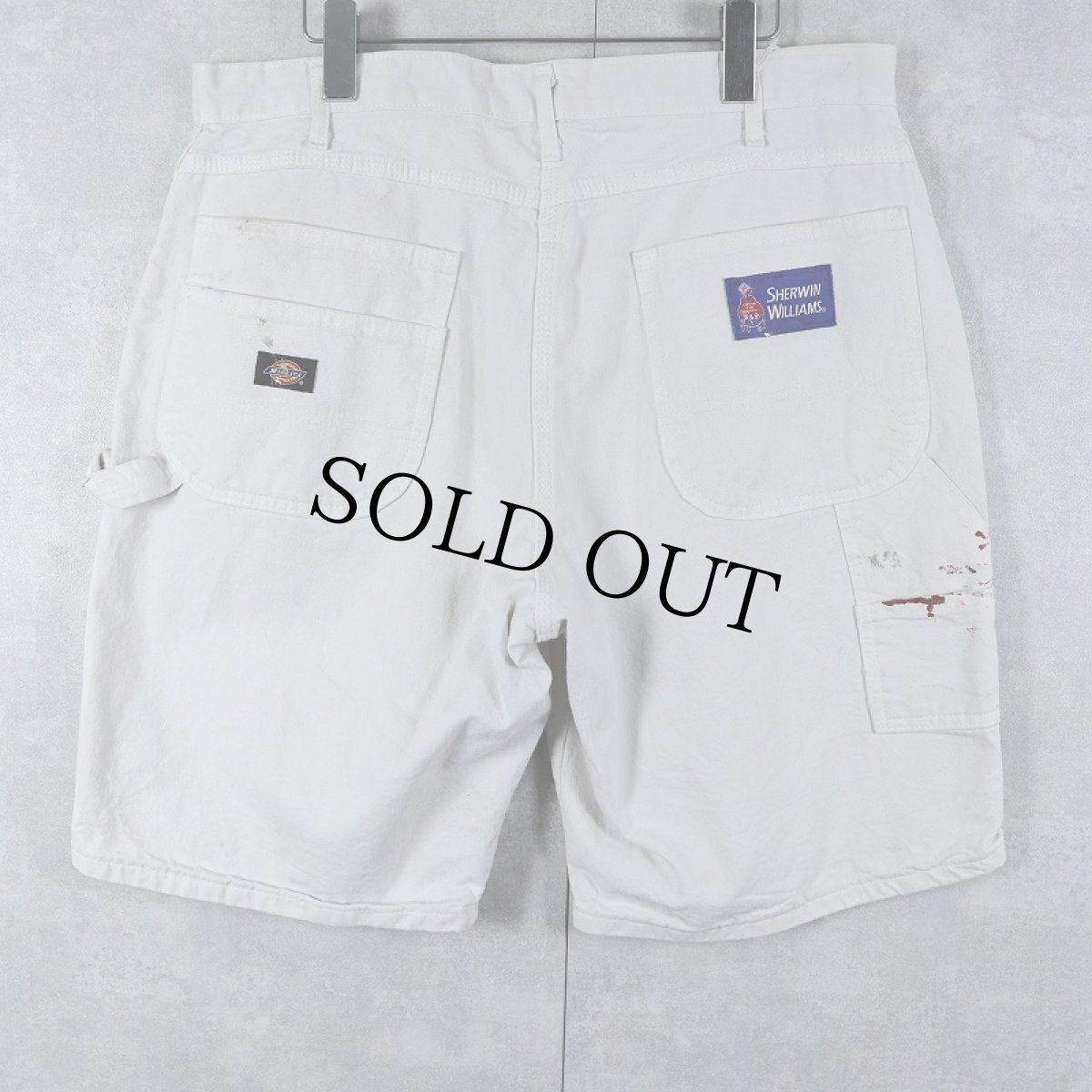 画像1: Dickies × SHERWIN WILLIAMS ペンキペイント ペインターショーツ W37 (1)
