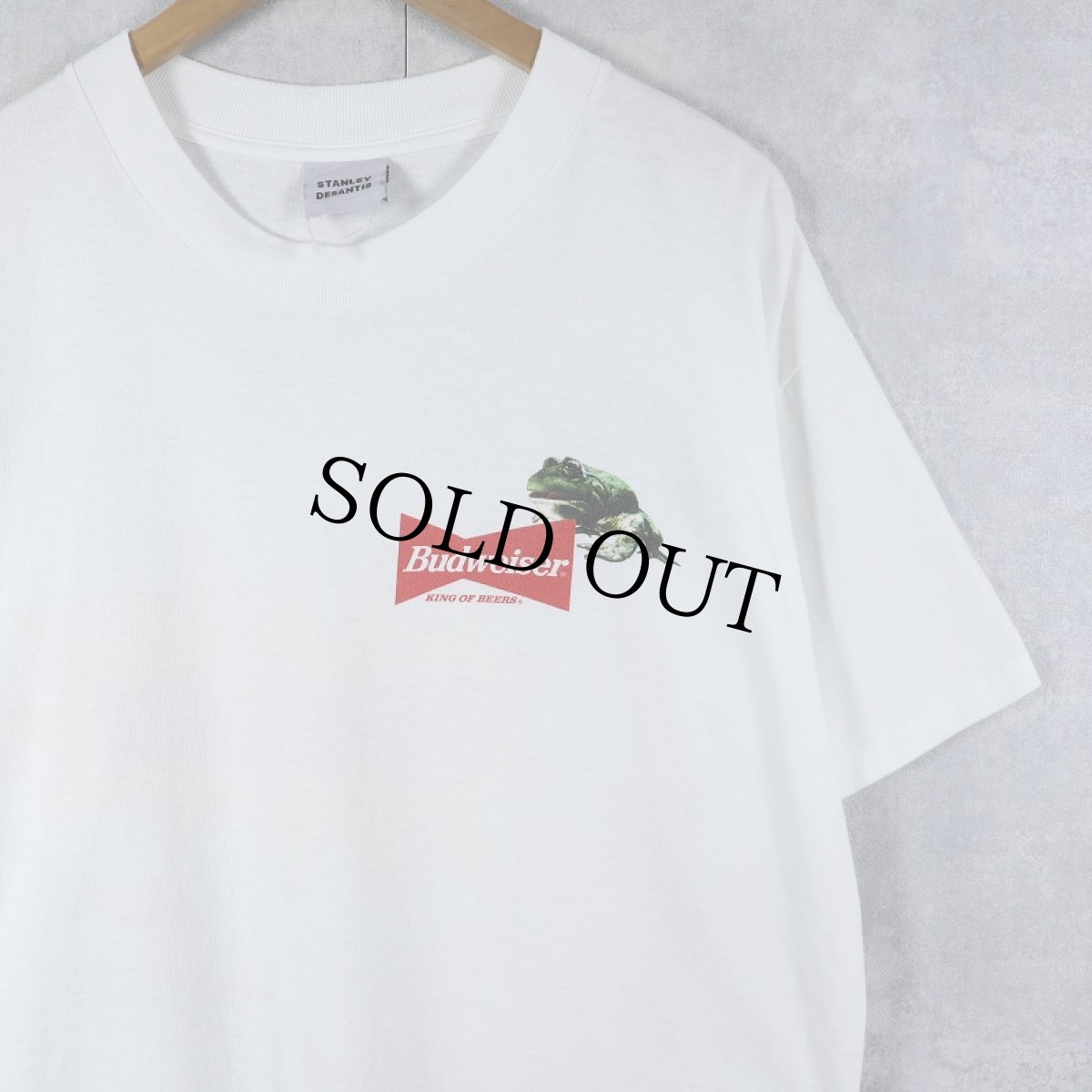 画像1: 90's Budweiser USA製 "Y-E-E-HA!" ビールメーカープリントTシャツ L (1)