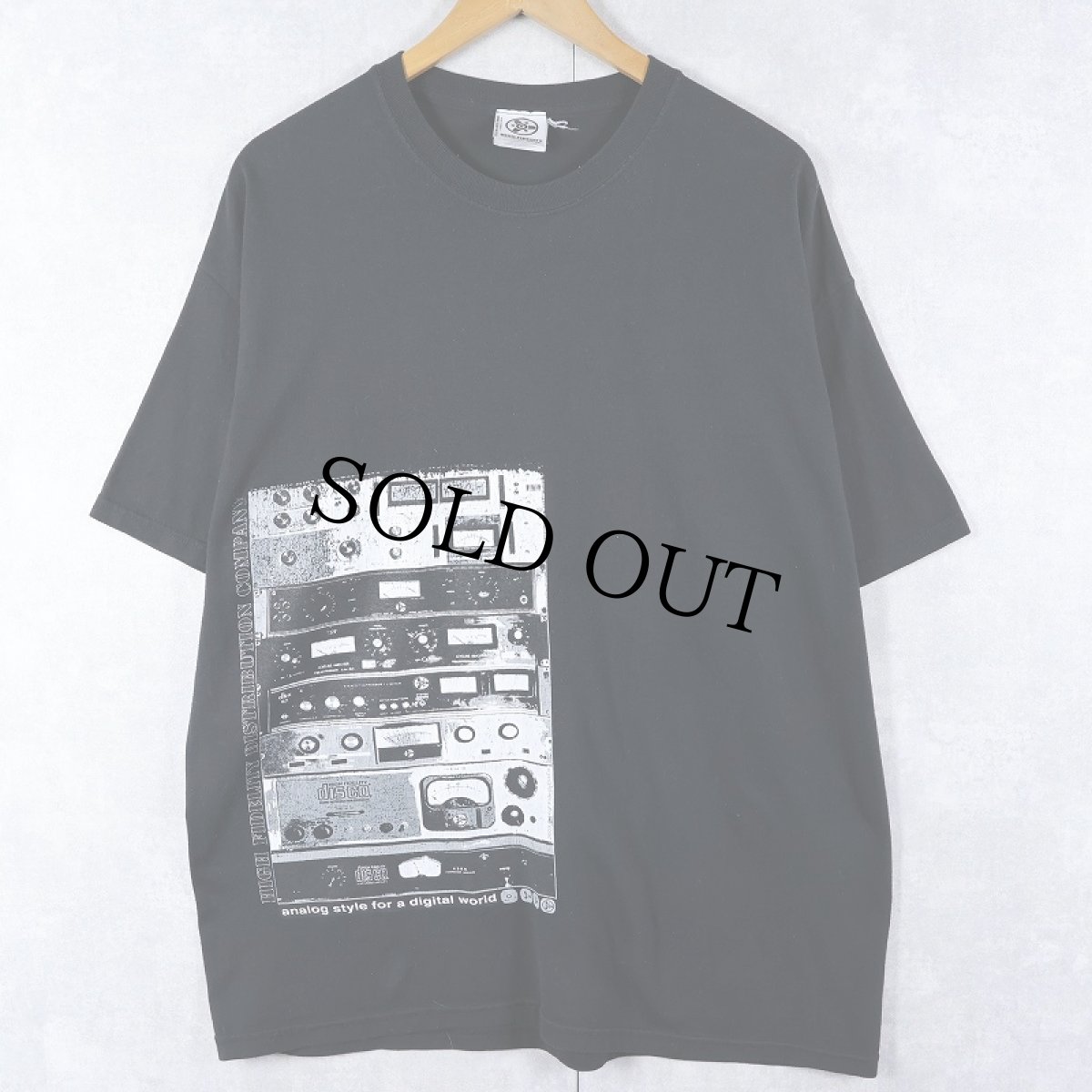 画像1: High Fidelity Disco プリントTシャツ BLACK XL (1)