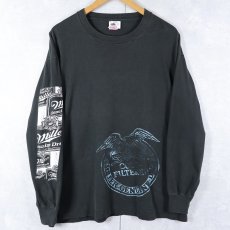 画像1: 90's Miller Genuine Draft USA製 ビールブランド プリントロンT BLACK XL (1)