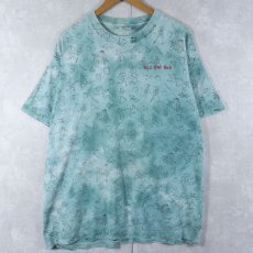 画像1: 90's "Scc Diet Tech" 野菜柄 マルチプリントタイダイTシャツ XL (1)