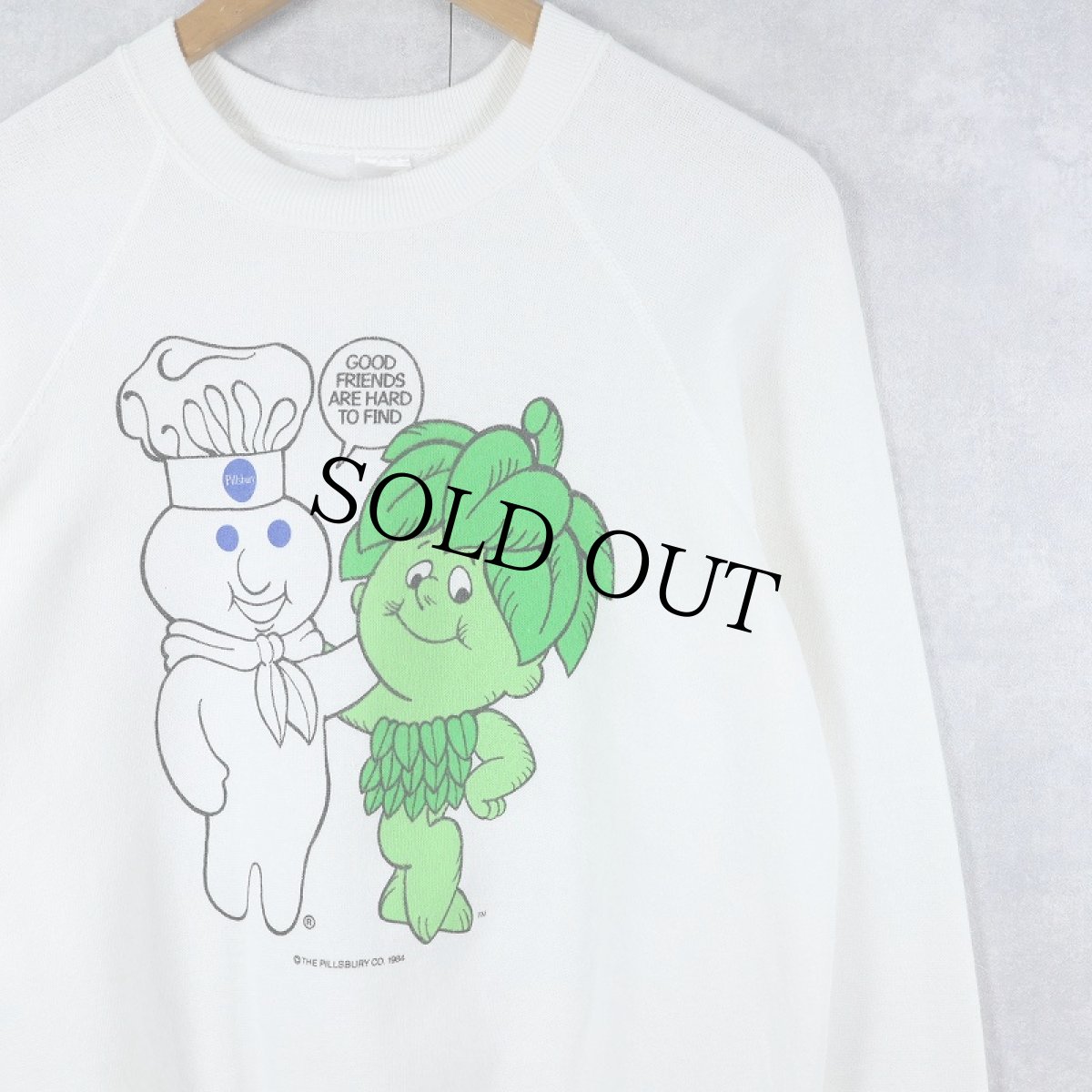画像1: 80's Doughboy × Little Sprout USA製 キャラクタープリントラグランスウェット (1)