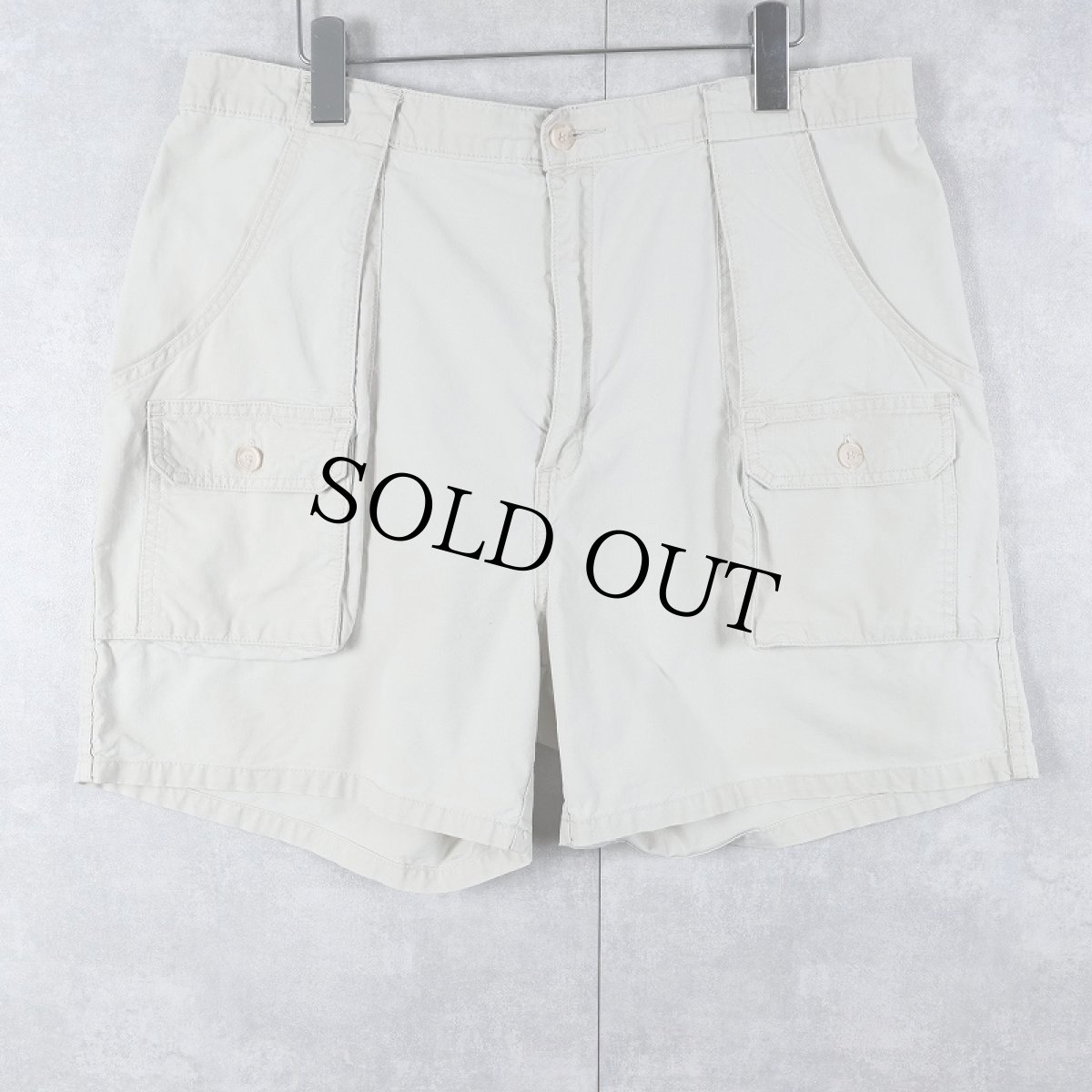 画像1: 80's BANANA REPUBLIC コットンカーゴショーツ SIZE36 (1)
