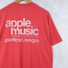 画像2: 90's USA製 "Apple Music" ギターショッププリントTシャツ L (2)