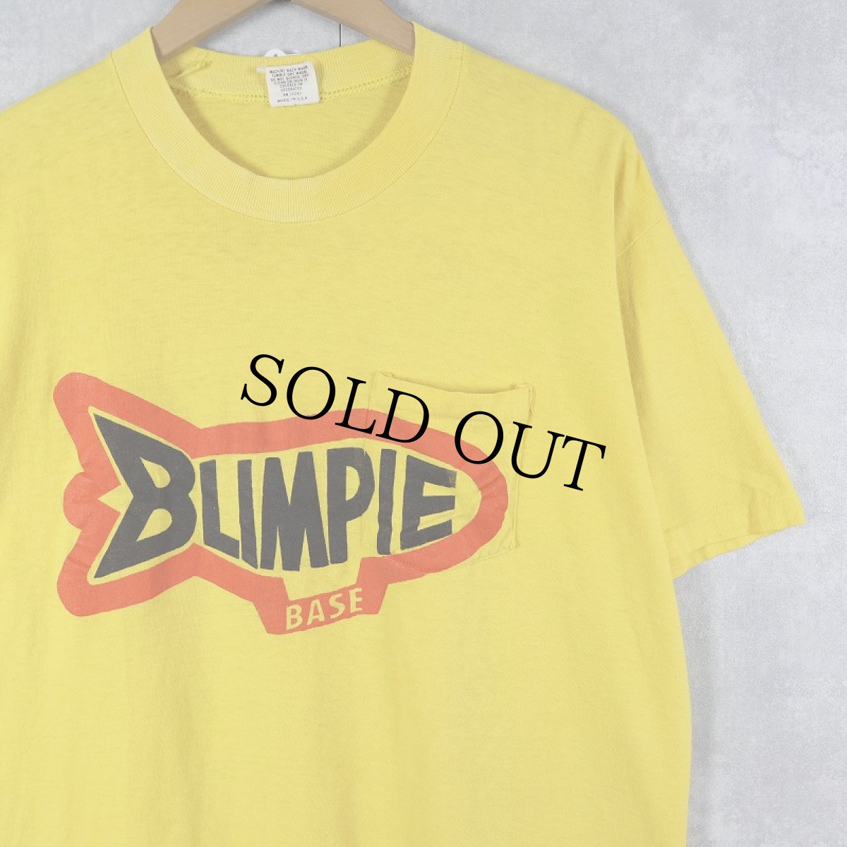 画像1: 70〜80's BLIMPIE BASE USA製 サンドイッチチェーン店プリント ポケットTシャツ XL (1)