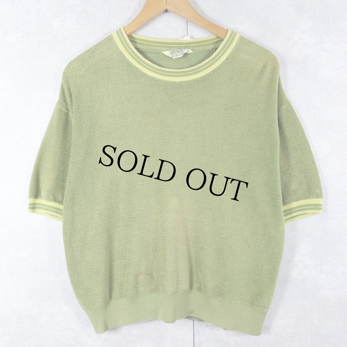 画像1: 〜70's FASHION KNIT SPORTSWEAR パイルTシャツ M (1)