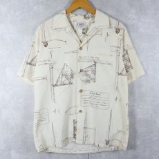 画像1: 70〜80's HIS ROYAL HIGHNESS HAWAII 総柄 コットンオープンカラーシャツ (1)