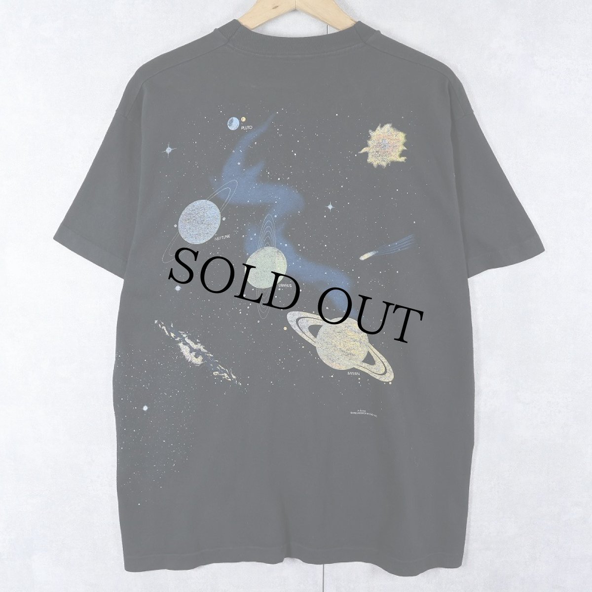 画像2: 90's T. SHAWL "Universe Planets" プリントTシャツ BLACK (2)