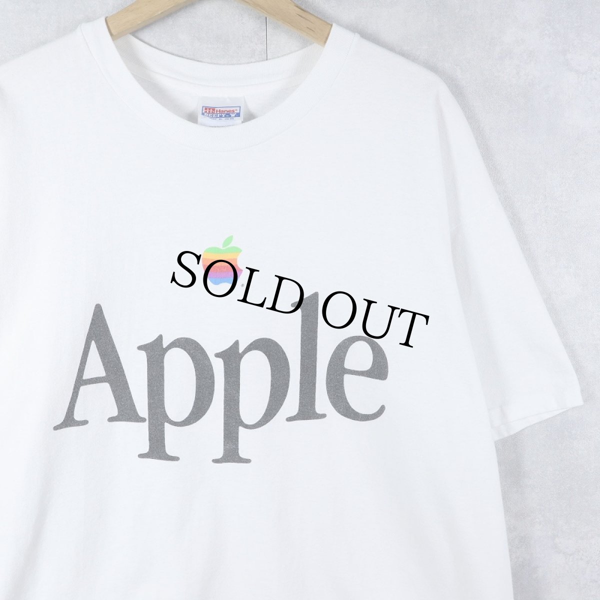 画像1: 90's Apple USA製 レインボーロゴ プリントTシャツ XL (1)
