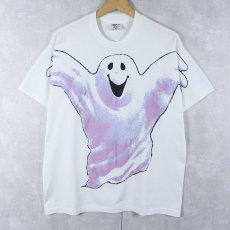 画像1: 80's USA製 ゴースト 大判発砲プリントTシャツ XL (1)