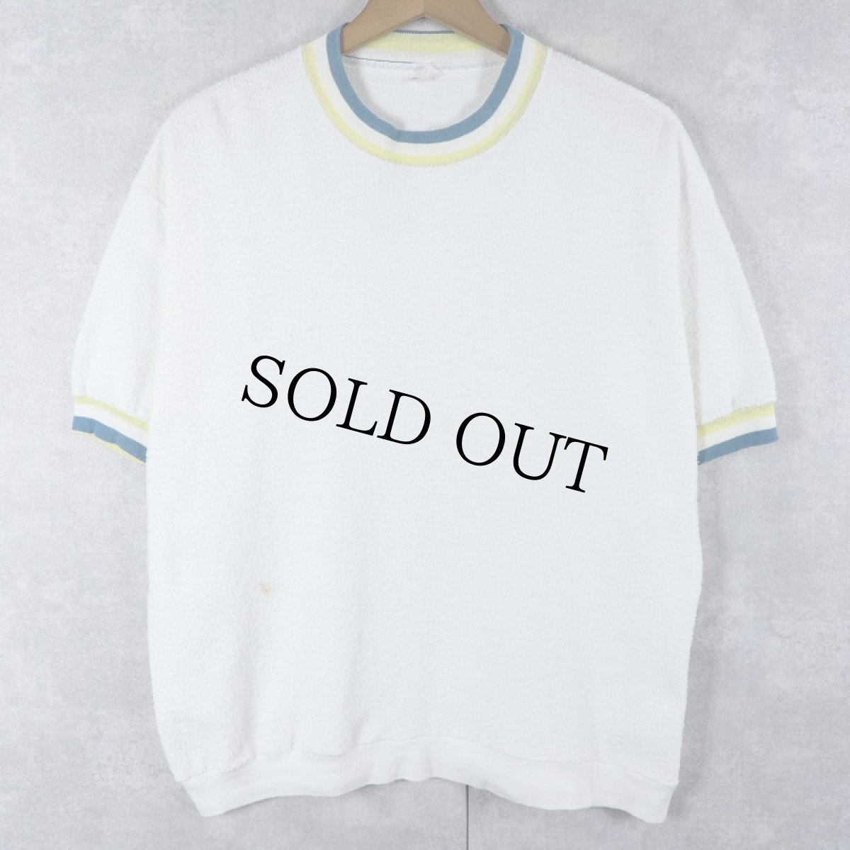 画像1: 70〜80's MG モックネック パイルTシャツ XL (1)