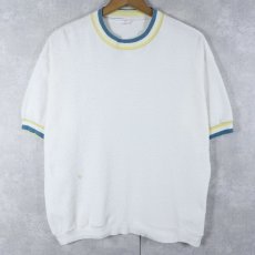 画像1: 70〜80's MG モックネック パイルTシャツ XL (1)