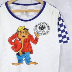 画像1: 〜80's EURO "STAATLICH GEPRÜFTER STEUERZAHLER" イラストプリントTシャツ   (1)