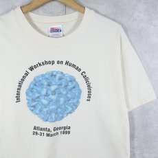 画像1: 90's "International Workshop on Human Caliciviruses" 学術会議プリントTシャツ L (1)