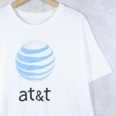 画像1: at&t 通信会社 ロゴプリントTシャツ (1)