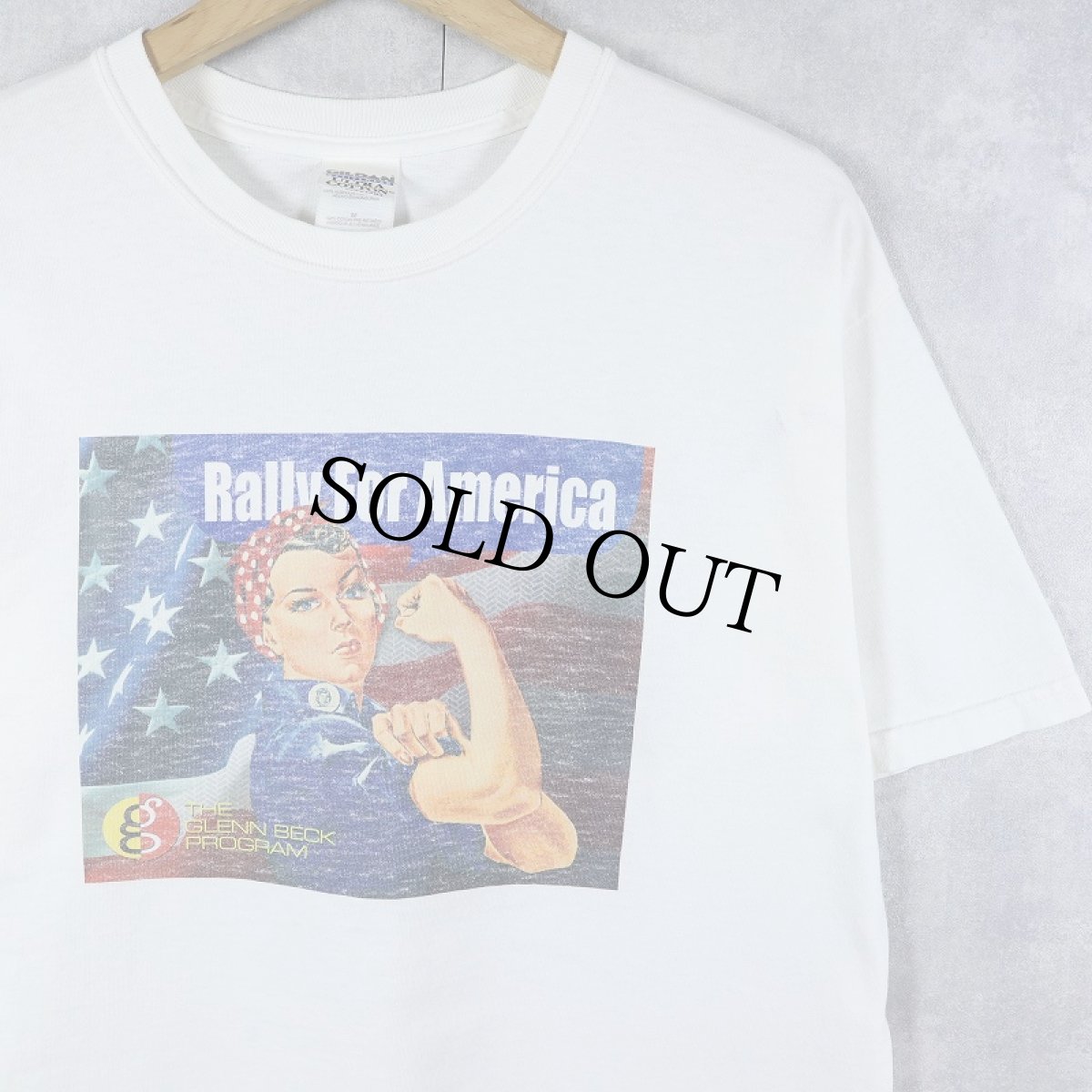 画像1: 2000's Glenn Beck's Rally for America パロディプリントTシャツ M (1)