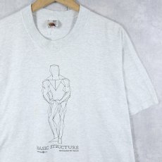 画像1: 90's USA製 "BASIC STRUCTURE" 立体模型プリントTシャツ L (1)