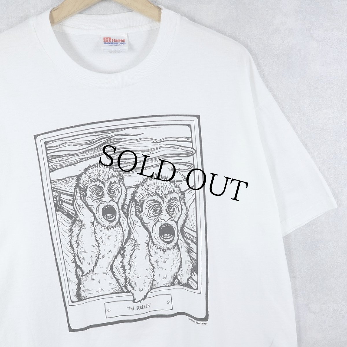 画像1: 90〜2000's "THE SCREECH" ムンクの叫び パロディプリントTシャツ L (1)