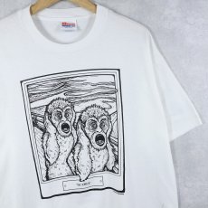 画像1: 90〜2000's "THE SCREECH" ムンクの叫び パロディプリントTシャツ L (1)