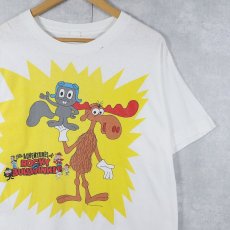 画像1: Rocky and Bullwinkle アニメプリントTシャツ (1)