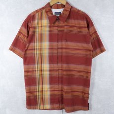 画像2: 2000's Patagonia Rhythm マルチボーダー柄 フルジップシャツ M (2)