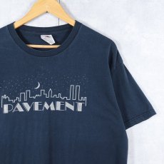 画像1: PAVEMENT オルタナティヴロックバンド プリントTシャツ BLACK XL (1)