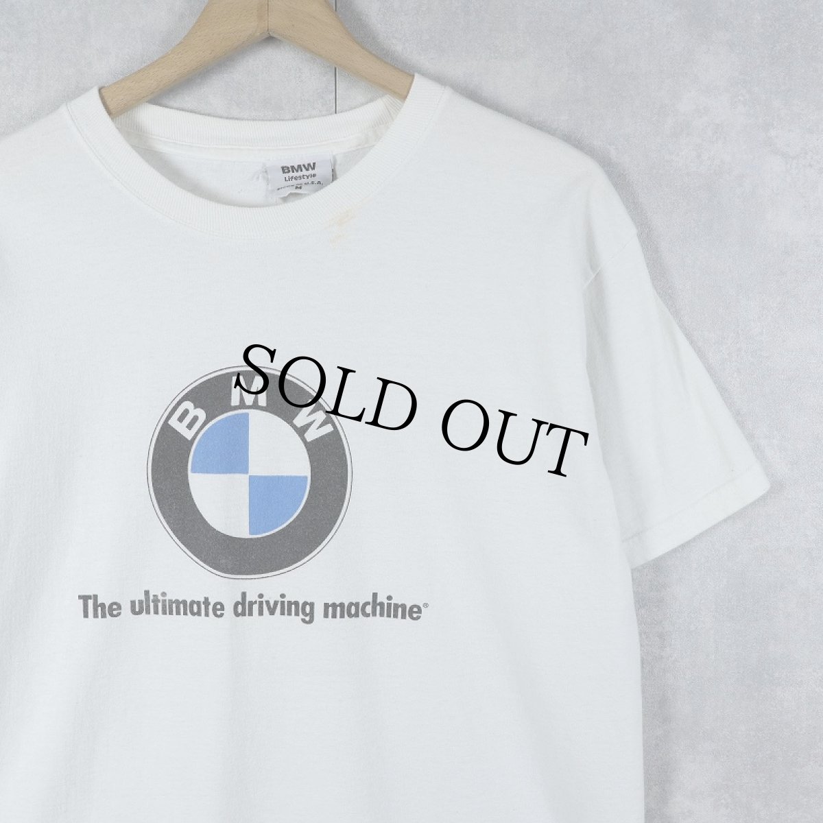 画像1: 90's BMW Lifestyle USA製 ロゴプリントTシャツ M (1)