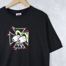 画像1: 90's Frank Kozik USA製 アートプリントTシャツ BLACK M (1)