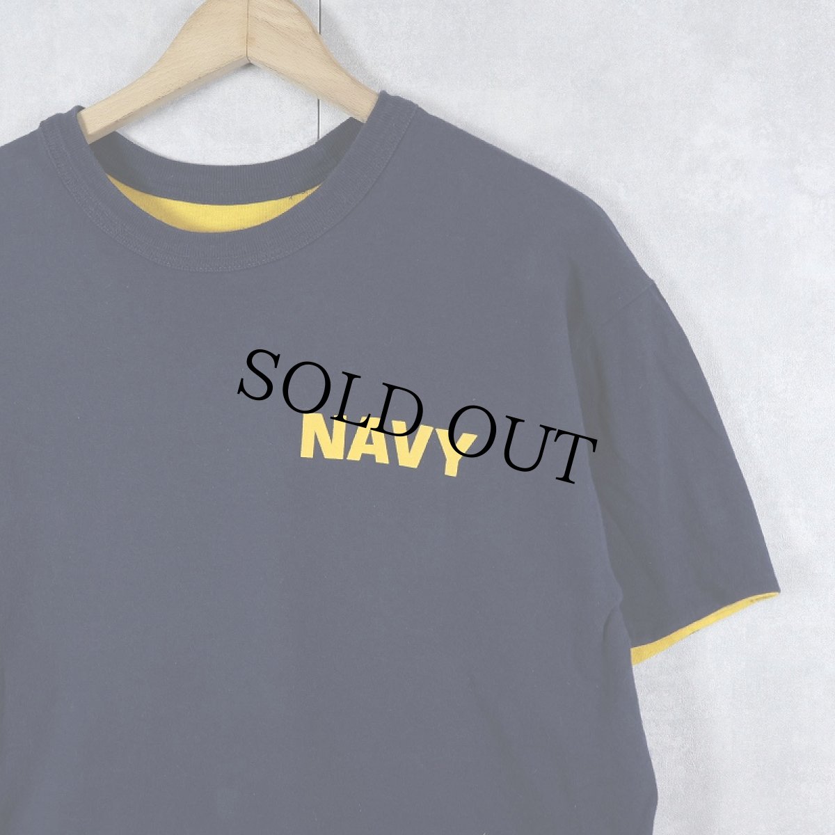 画像1: 90's M.J. SOFFE "NAVY" ダブルフェイス リバーシブルTシャツ NAVY (1)