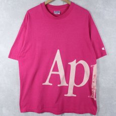 画像1: 80〜90's Apple USA製 巻きプリントTシャツ XL (1)