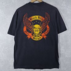 画像2: 80's USA製 タキシード柄 騙し絵プリントTシャツ BLACK L (2)