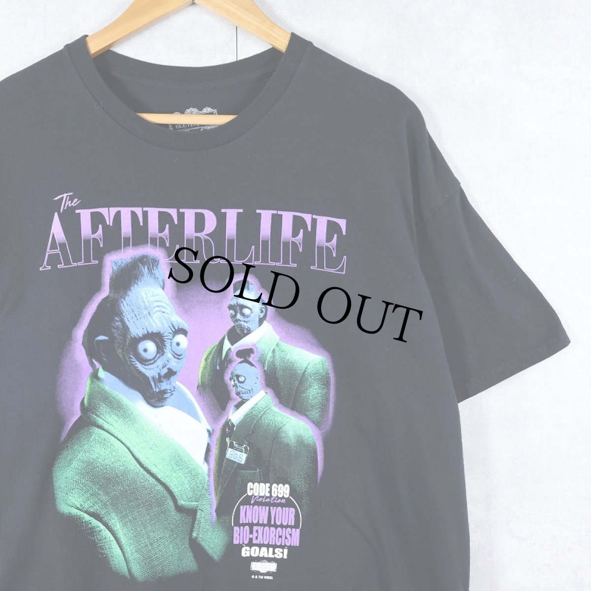 画像1: 2000's BEETLEJUICE2 ホラーファンタジー映画 プリントTシャツ BLACK XL (1)