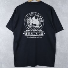 画像1: 90's "WHERE THE HELL IS TAYLO'S ISLAND" ジョークプリントTシャツ BLACK (1)