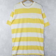 画像1: 80's ボーダー柄 ポケットTシャツ  (1)