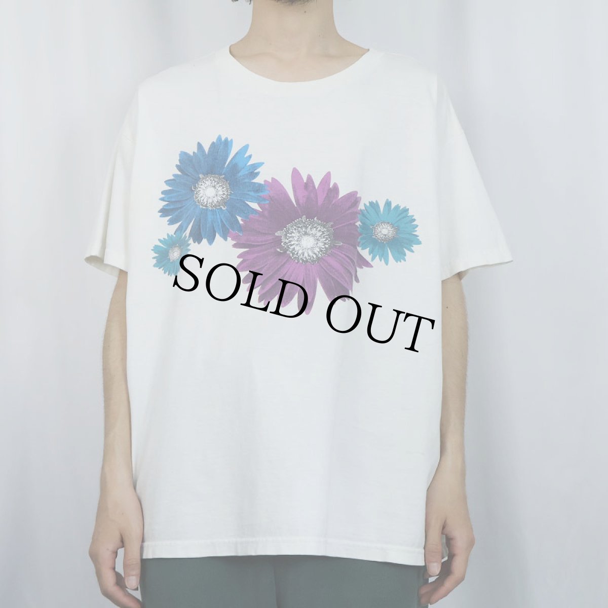 画像2: 2000's フラワープリントTシャツ ONESIZE (2)