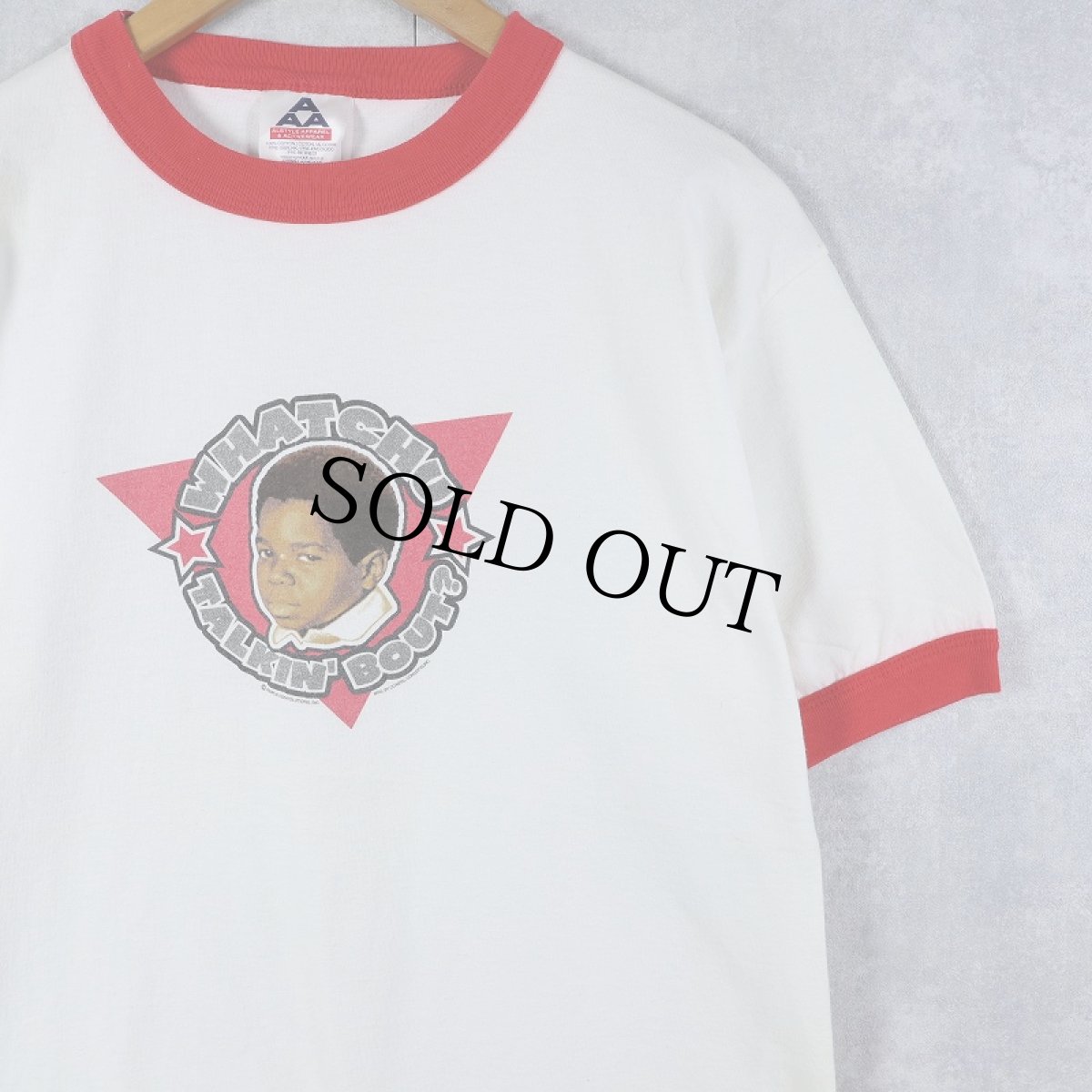 画像1: Diff'rent Strokes "WHATCHU TALKIN' BOUT?" TVドラマ プリントリンガーTシャツ M (1)