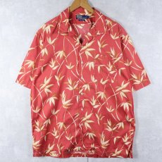 画像1: 90's〜 POLO Ralph Lauren バンブー柄 コットンハワイアンシャツ L (1)