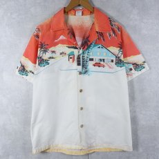 画像1: 70's HANG TEN コットンハワイアンシャツ L (1)