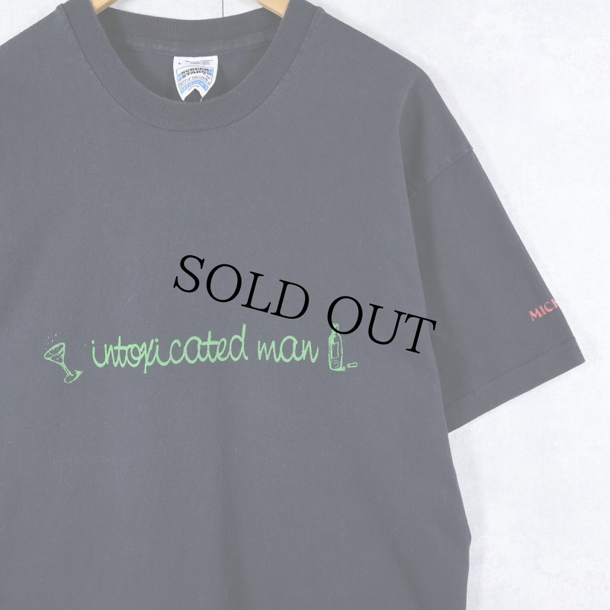 画像1: 90's IRELAND製 "intoxicated man" シンガーソングライタープリントTシャツ BLACK L (1)
