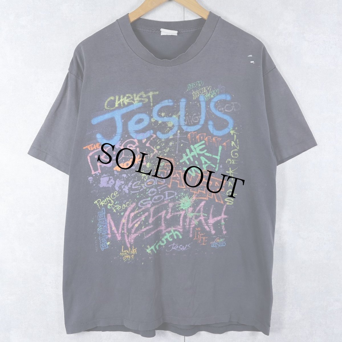 画像1: 90's Living Epistles ジーザスプリントTシャツ BLACK (1)