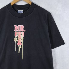 画像1: "Mr. T"  俳優 ロゴプリントTシャツ BLACK L  (1)
