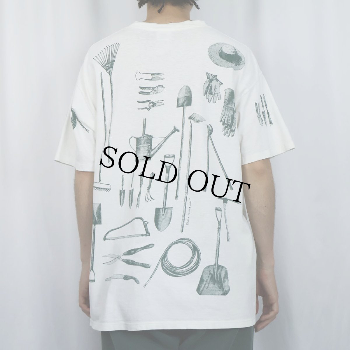 画像3: 90's Painted Lady USA製 農具プリントTシャツ XL (3)