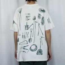 画像3: 90's Painted Lady USA製 農具プリントTシャツ XL (3)