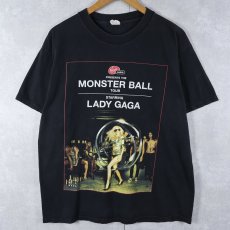 画像1: 2009 LADY GAGA "MONSTER BALL TOUR" ミュージシャンツアープリントTシャツ BLACK L (1)