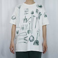 画像2: 90's Painted Lady USA製 農具プリントTシャツ XL (2)