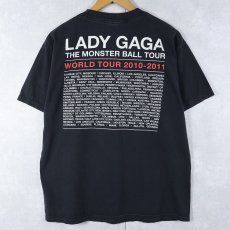 画像2: 2009 LADY GAGA "MONSTER BALL TOUR" ミュージシャンツアープリントTシャツ BLACK L (2)