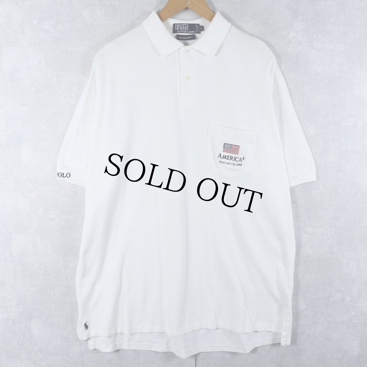 画像1: POLO Ralph Lauren "The Big Shirt" ロゴ刺繡 ポロシャツ M (1)