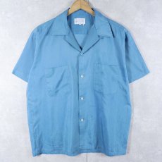 画像1: 60〜70's TOWNCRAFT Pennys 無地オープンカラーシャツ M (1)