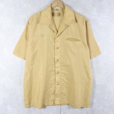 画像1: 60〜70's LANCER CALIFORNIAN 刺繡入り オープンカラーシャツ  (1)